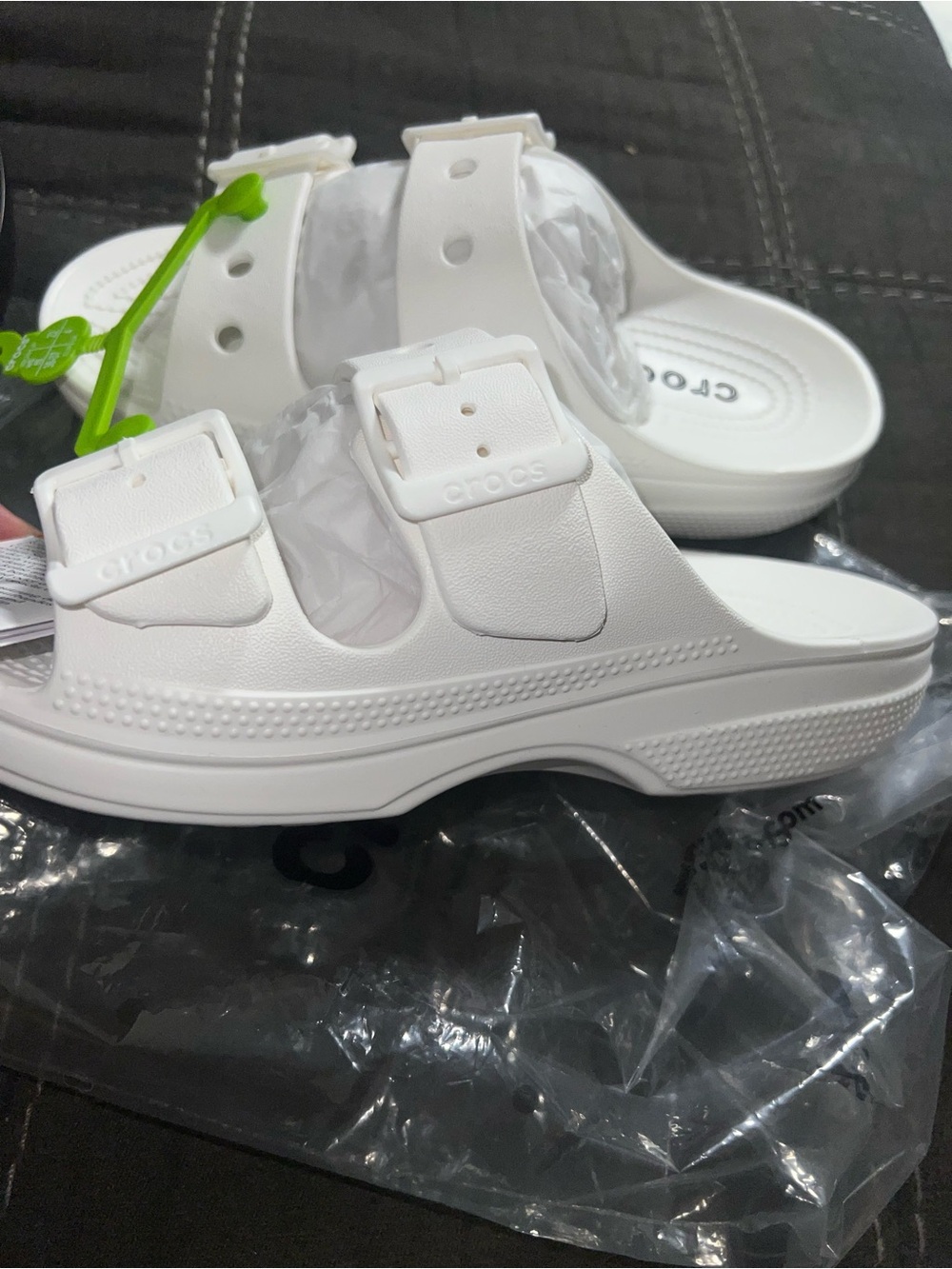 Women’s croc Saturday sandals white - Picture 6 of 7